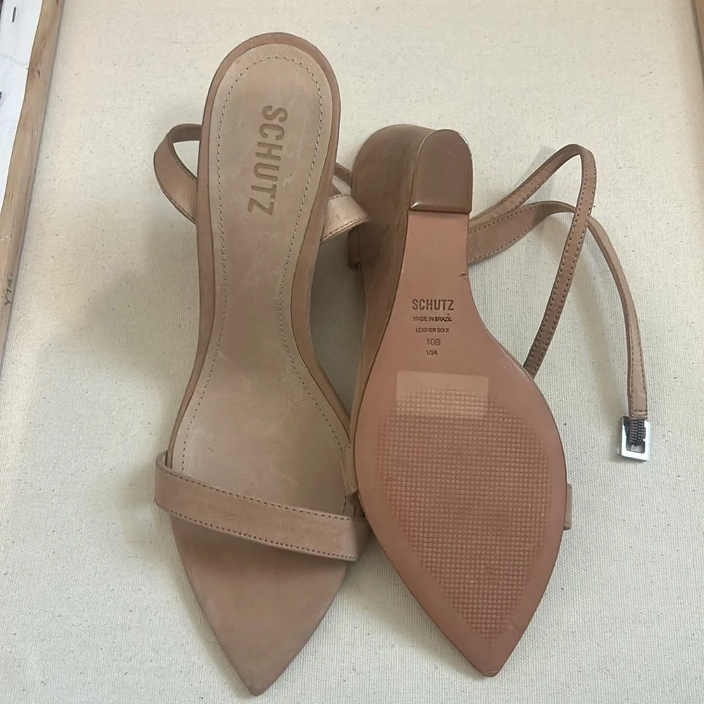 TAN SCHUTZ WEDGE HEELS